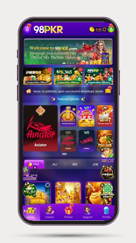 98PKR Game Download Most Popular Casino App For Android