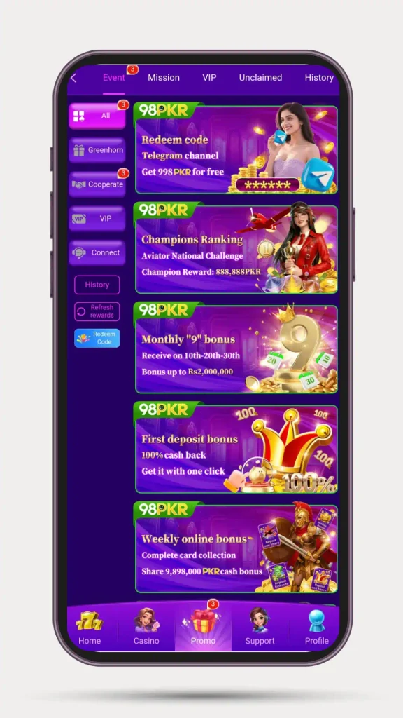 98PKR Game Download Most Popular Casino App For Android